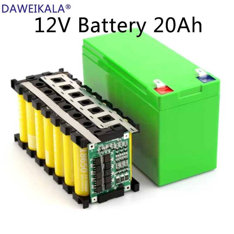 Nuova batteria al litio ricaricabile per esterni, batteria solare, illuminazione elettrica, batteria al litio 18650, 12V, 18650 + trasporto libero