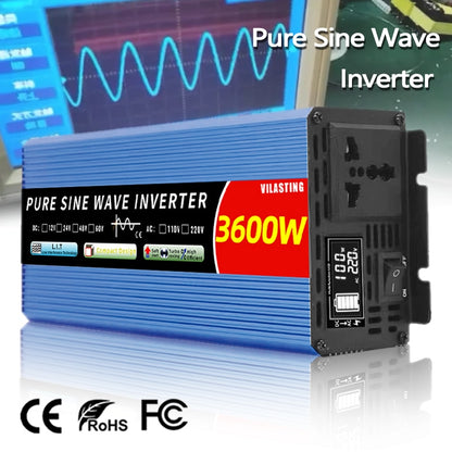 Micro inverter 12v/24v 110v/220v Pure Sine Wave 5000w 4000W 3000W 2000W DC To AC 50/60HZ Smart LCD Display Power  CE