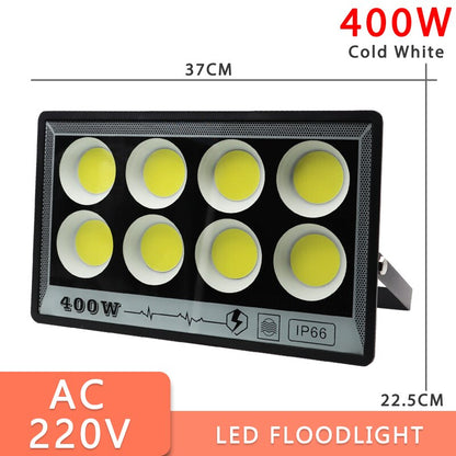 LED FloodLight 220V 500W 400W 100W 50W High Bright IP66 Waterproof Outdoor Garden Projector Lighting Spotlight Wall Flood Lights