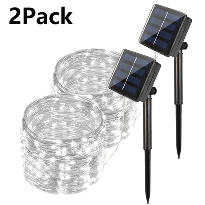 4 Pack Led Solar Fairy Light Outdoor 22/32M Festoon Led Waterproof Garland String Lights Christmas Party Garden Solar Lamp Decor