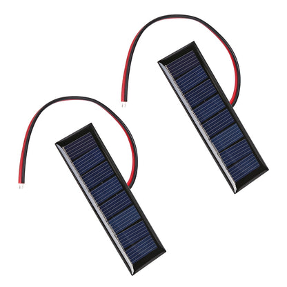 1/2/3 Pcs 0.3W 5V/0.2W 4V Solar Epoxy Panel Polysilicon Board with Wire Mini Solar System Module for Battery Power Charger Solar