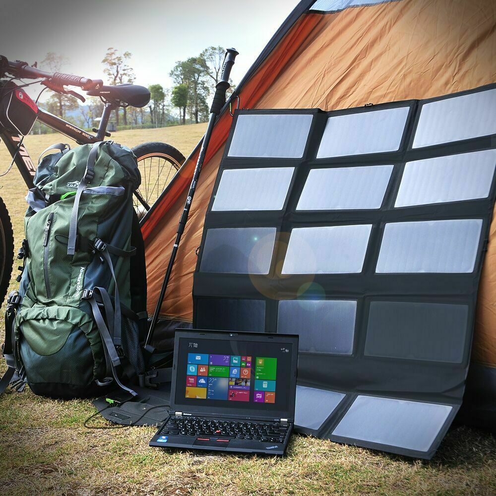 ALLPOWERS 100W 18V 12V Portable Solar Panel Foldable Solar Battery Charger for Laptop Mobile Phone Power Station Travel Camping