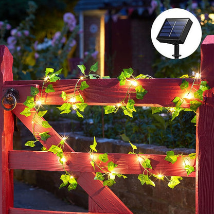 Fairy Lights 10m 100LED /5M 50 LED Solar Lights Maple Leaf Waterproof Outdoor Garland Solar Lamp Christmas for Garden Decoration