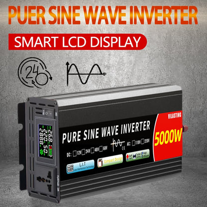 Inverter 12v 220v Pure Sine Wave 24v 110v DC To AC 2000W 3000W 4000W 5000W Multi-function Power Converter  step up converter