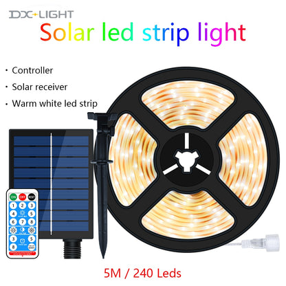 Solar Led Light Strip Outdoor Lights LED Strip Garden 5M/240leds String Lights LED Solar Street Garland For Garden Decoration