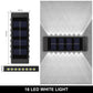 Solar-Wandleuchte für den Außenbereich, wasserdicht, nach oben und unten leuchtende Beleuchtung