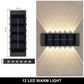 Lampada da parete solare per esterni impermeabile su e giù per l'illuminazione luminosa