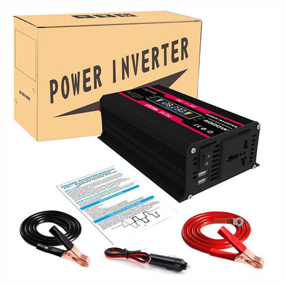 4000W LCD Display Solar Power Inverter 12V to 110V/220V USB Modified Sine Wave Voltage Transformer Car Adapter Charge Converter