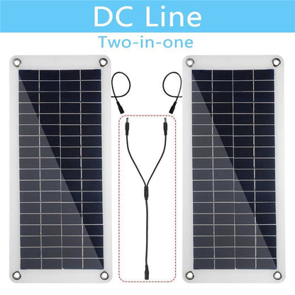 2 in 1 30cm DC Cable for Solar Panel Kit for 12V USB With Controller Solar Cells for Car Yacht Moblie Phone Battery Charger