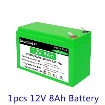 Nueva batería de litio recargable para exteriores, batería solar, iluminación eléctrica, batería de litio 18650, 12 V, 18650 + flete gratuito