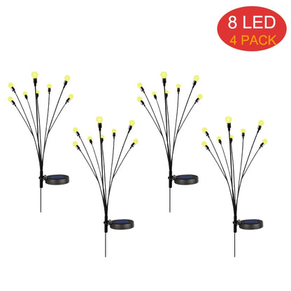 10/8/6LED Solar Firefly Lights Solar Garden Firework Light Outdoor Waterproof Swaying Light for Yard Patio Pathway Decoration