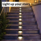 Luzes de deck solar Pacote com 12 luzes de degrau ao ar livre Luzes solares led à prova d'água para corrimão escadas Degrau Cerca pátio pátio e caminho