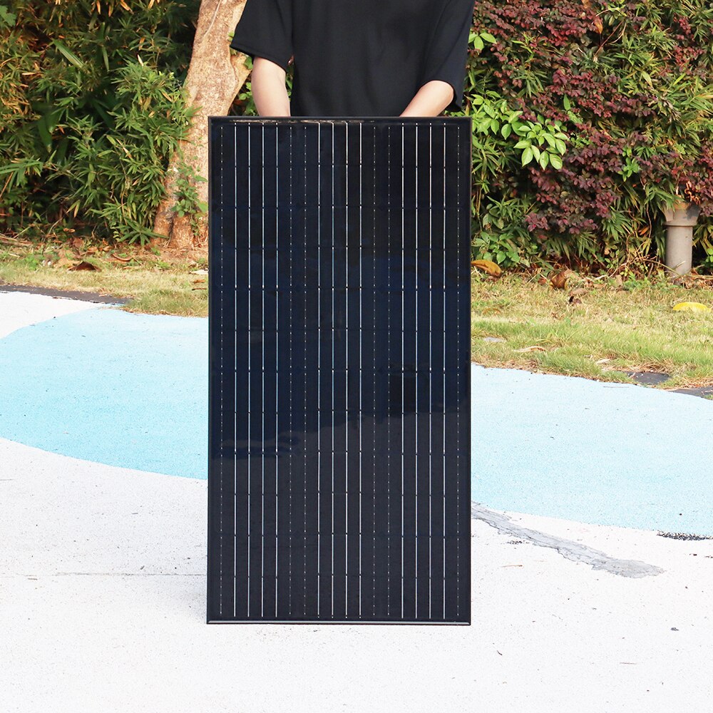 Solarpanel-Aluminiumrahmen-Set, komplett, 12 V, 300 W, 150 W, Photovoltaik-Panel-System für Zuhause, Auto, Wohnmobil, Wohnmobil, Boot, im Freien, wasserdicht