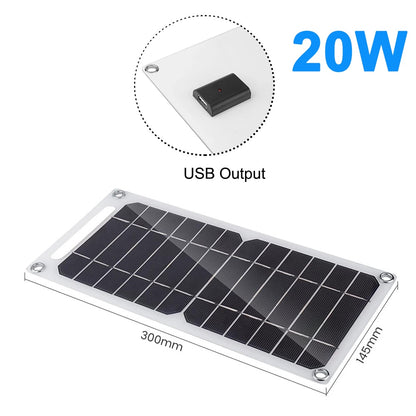 20W Portable Solar Panel Generator 5V USB DIY Cell Battery Charger for Power Bank Outdoor Travel Camping Sunlight 10W 8W 3W 2W