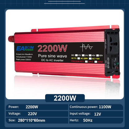 Pure Sine Wave Inverter DC 12V To AC 110V/220V Transformer 1000W 1600W 2200W 3000W LED Display Solar Inverter Power Converter