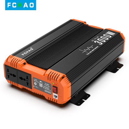 FCHAO 3000Wt Inverter Pure Sine Wave 50hz 60hz with LCD Display 24v 12v to 220v 230v Solar Panel Mobile RV Vehicle Transformer