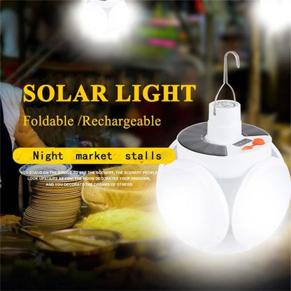 Creative Foldable LED Portable Lantern USB Recharge Night Lights Outdoor Solar Emergency Camping Tent Lamp for Home Garden Patio