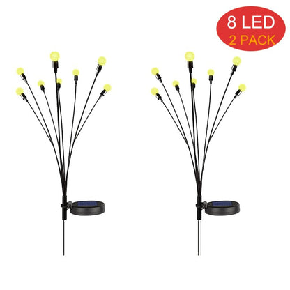 12LED Solar Firefly Lights Solar Garden Firework Light Outdoor Waterproof Swaying Light for Yard Patio Pathway Decoration