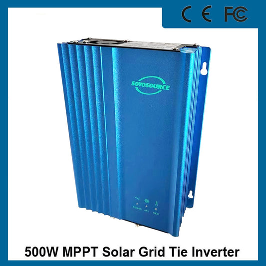 Onda sinusoidale pura 500W MPPT Solar Grid Tie Inverter Carica e scarica della batteria DC12V / 24V a AC110V o 220V Uscita regolabile