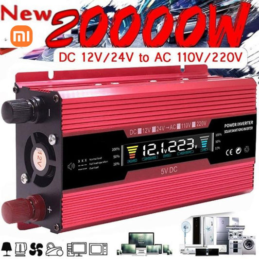 Onduleur XIAOMI onde sinusoïdale pure DC 12v à AC 220V 1000W 1600W 2200W 3000W 10000W convertisseur de batterie externe Portable onduleur solaire