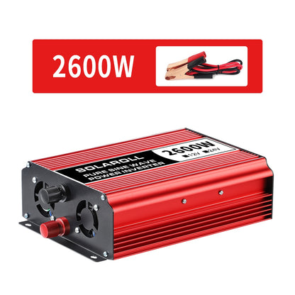 Pure Sine Wave Inverter DC12V/24V toAC220V 50HZ/60HZ 3000W 4000W 5000W Voltage Converter Portable Car Transformer Solar with LED