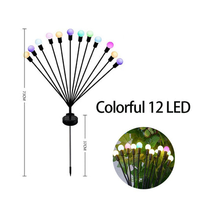 Solar Outdoor Light LED firefly lamp Garden Decoration Waterproof Garden Home Lawn Fireworks Light floor New Year Christmas