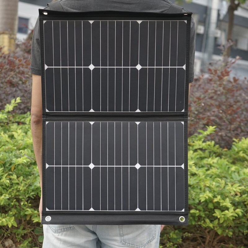 Autocaravanas turistas Panel solar 40W 12V Cargador solar portátil plegable Banco de energía USB 18V DC para el hogar Batería de coche apartamento