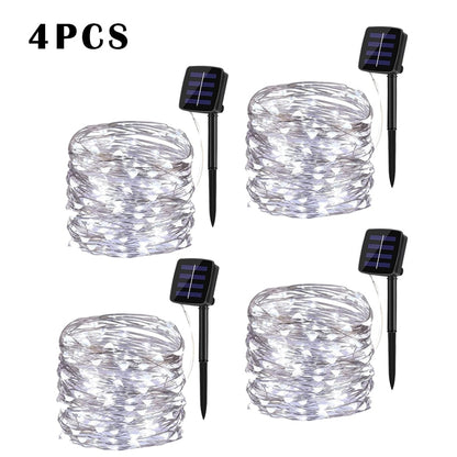 7m/12m/22m/32m LED Solar Light Outdoor Garden Fairy String Light Led Twinkle Waterproof Lamp for Christmas Patio Tree Party