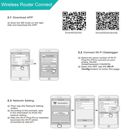 PowMr WiFi Module Wireless Device With RS232 Port Remote Monitoring For Hybrid Solar Power Inverter POW-HVM5.5K-48V/-P Wifi Port