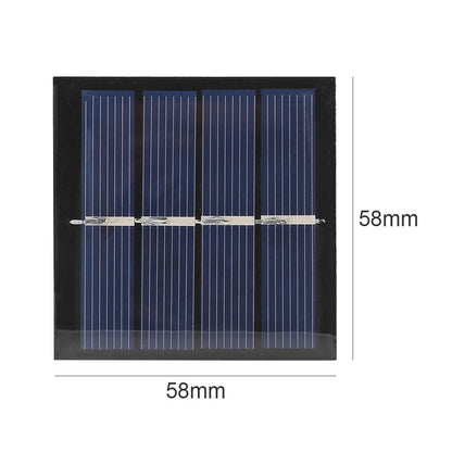 Mini PET Solar Panel 5V 60mA Sun Cell 2pcs Polycrystalline Solar Cell Photovoltaic Panel For 3.6V Battery Charger DIY Toy LED