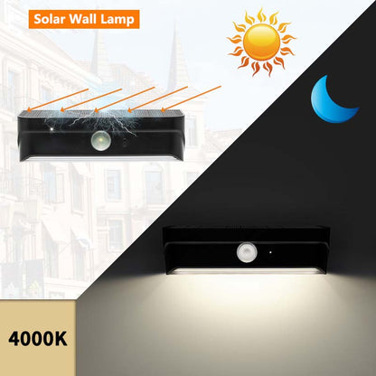 Solar Outdoor Light Wall Lamp Waterproof IP65 LED Step Stairway Patio Garden Fence Porch Street Signboard Terrace Villa Lighting