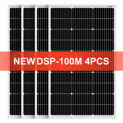 Dokio 18V 100W 200W 400W Waterproof New Rigid Solar Panel Set Controller For Home Charge 12V Car battery Monocrystalline China