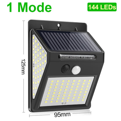 244 Led Outdoor Solar Light With Sensor Motion Powerful Energy Spotlight Waterproof Sunlight Lamp For Exterior Wall Garden Decor