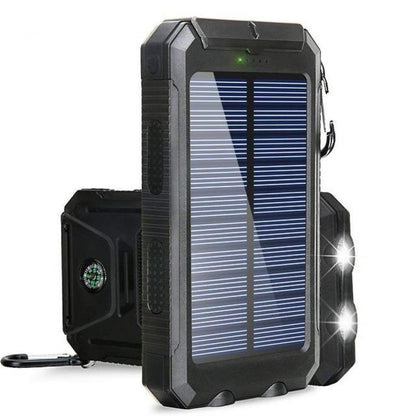 Solar Power Bank 80000mAh Portable Charging Poverbank External Battery Charger  Strong Light LDE Light for All Smartphones