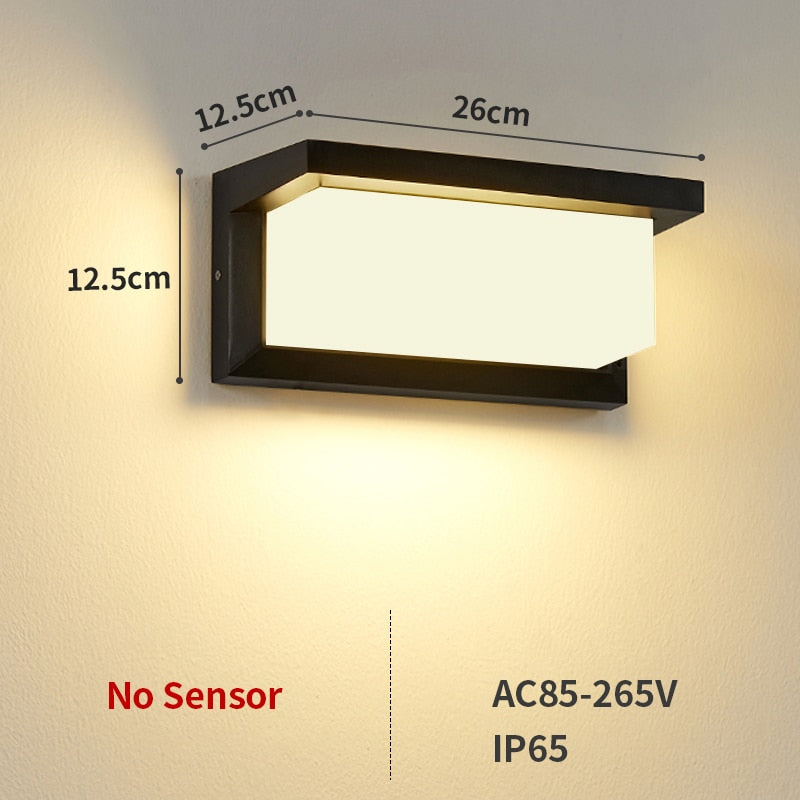 Led Wand Licht Im Freien Wasserdichte IP65 Motion Sensor Led Außen Beleuchtung Veranda Lichter Balkon Garten Lichter Außen Wand Lampe