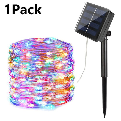 4 Pack Led Solar Fairy Light Outdoor 22/32M Festoon Led Waterproof Garland String Lights Christmas Party Garden Solar Lamp Decor