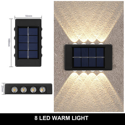 Solar Wall Lamp Outdoor Waterproof Up And Down Luminous Lighting