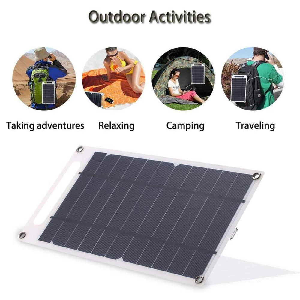 30W Portable Solar Panel, Outdoor Activities Taking adventures Relaxing Camping
