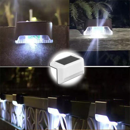 Lâmpada de passo solar led branca quente caminho escada luzes de jardim ao ar livre à prova dwaterproof água varanda luz decoração para pátio escada cerca luz