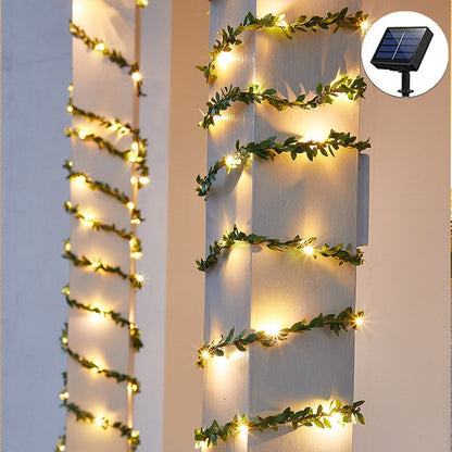 Fairy Lights 10m 100LED /5M 50 LED Solar Lights Maple Leaf Waterproof Outdoor Garland Solar Lamp Christmas for Garden Decoration