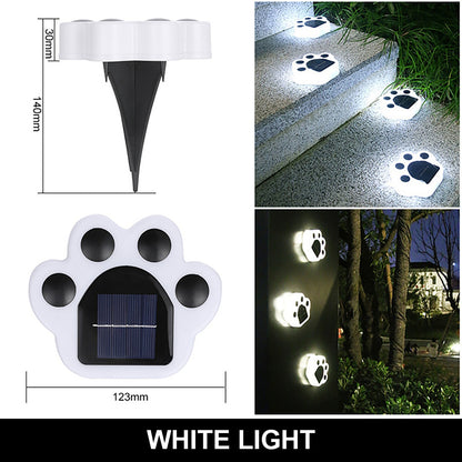 Solar LED Light Bear Paw Lamp Outdoor Waterproof Garden Decoration Landscape Atmosphere Buried Lights