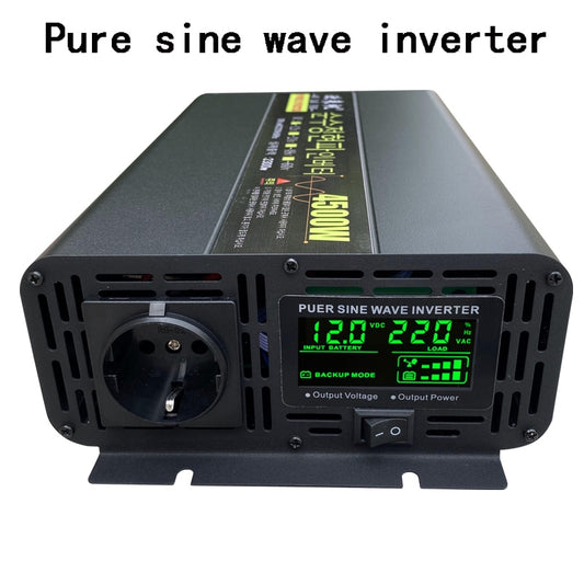 Inversor de onda senoidal pura 12V 24V 220V 3500w 5000w 6500w Tensão Solar Power Inverter 12V 220V Conversor com controle remoto