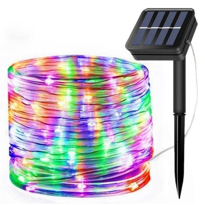 300LED Solar Rope Strip Light Outdoor Waterproof Fairy Light Strings Christmas Decor for Garden Lawn Tree Yard Fence Pathway