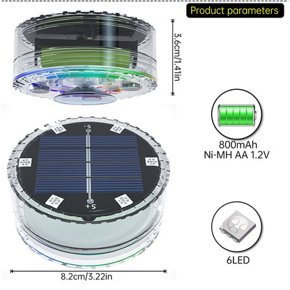 Luz solar LED para piscina RGB que muda de cor subaquática lâmpada de parede à prova d'água luzes de decoração para lagoa fonte aquário pátio