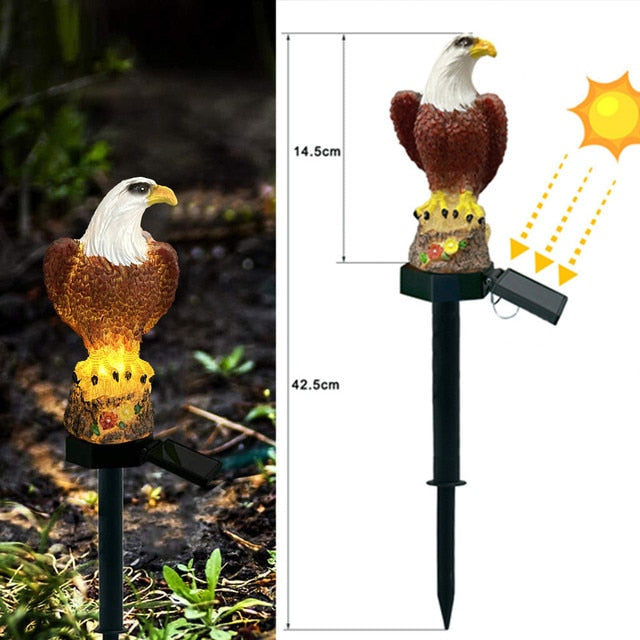 Lâmpada solar Coruja Animal Luzes solares de jardim Luzes solares movidas a energia solar Led Lâmpada de decoração de jardim ao ar livre Luzes solares à prova d'água