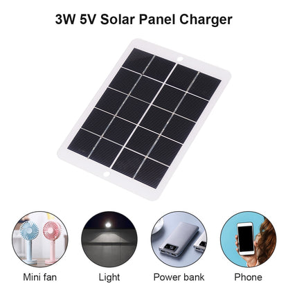 Sun Folding Solar Cells Charger 3W 5V 2.1A USB Output Devices Portable Solar Panels for Smartphones Outdoor For Phone Charging