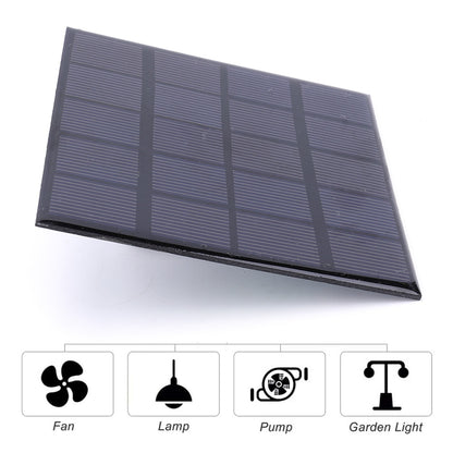 Solar Panel Outdoor 3W 5V Portable Charger Polysilicon DIY Solar Cells System for Light Moblie Phone Battery Charger