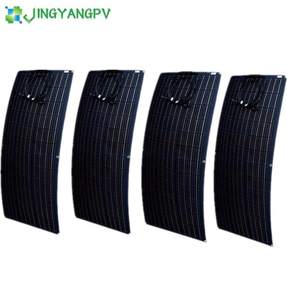 Solar Panel 300W 400W 200W 100W Etfe Flexible Solar Panels Monocrystalline Solar Cell 12V/24V Battery Charger 1000W System Kits