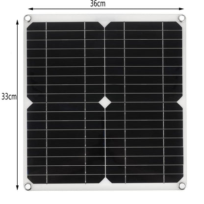 18V Solar Panel 100W Dual USB 5V Solar Panel Battery Charger Controller Camping Hiking Monocrystalline Solar Cell Boat Car Home