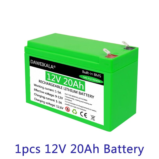 Nuova batteria al litio ricaricabile per esterni, batteria solare, illuminazione elettrica, batteria al litio 18650, 12V, 18650 + trasporto libero